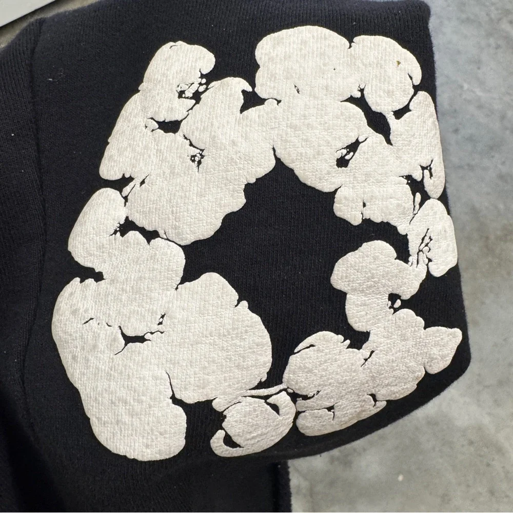 Men's Black denim tears Sweatpants L - Picture 7 of 7